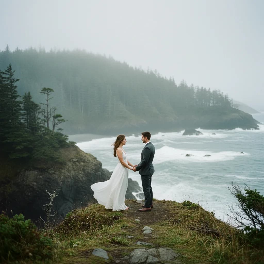 Elopement photographer near me Seattle - local PNW elopement ceremony in the mountains