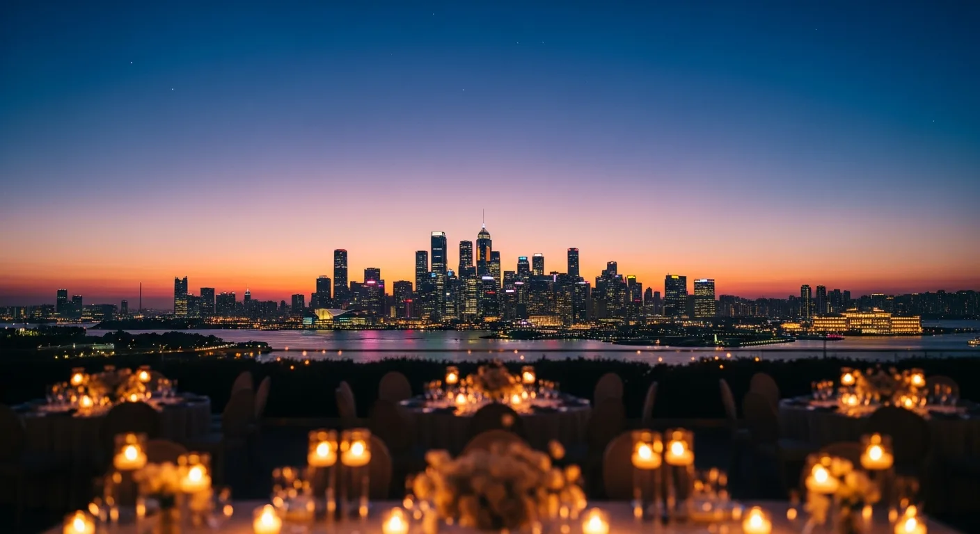 Seattle wedding venues - elegant venue at twilight